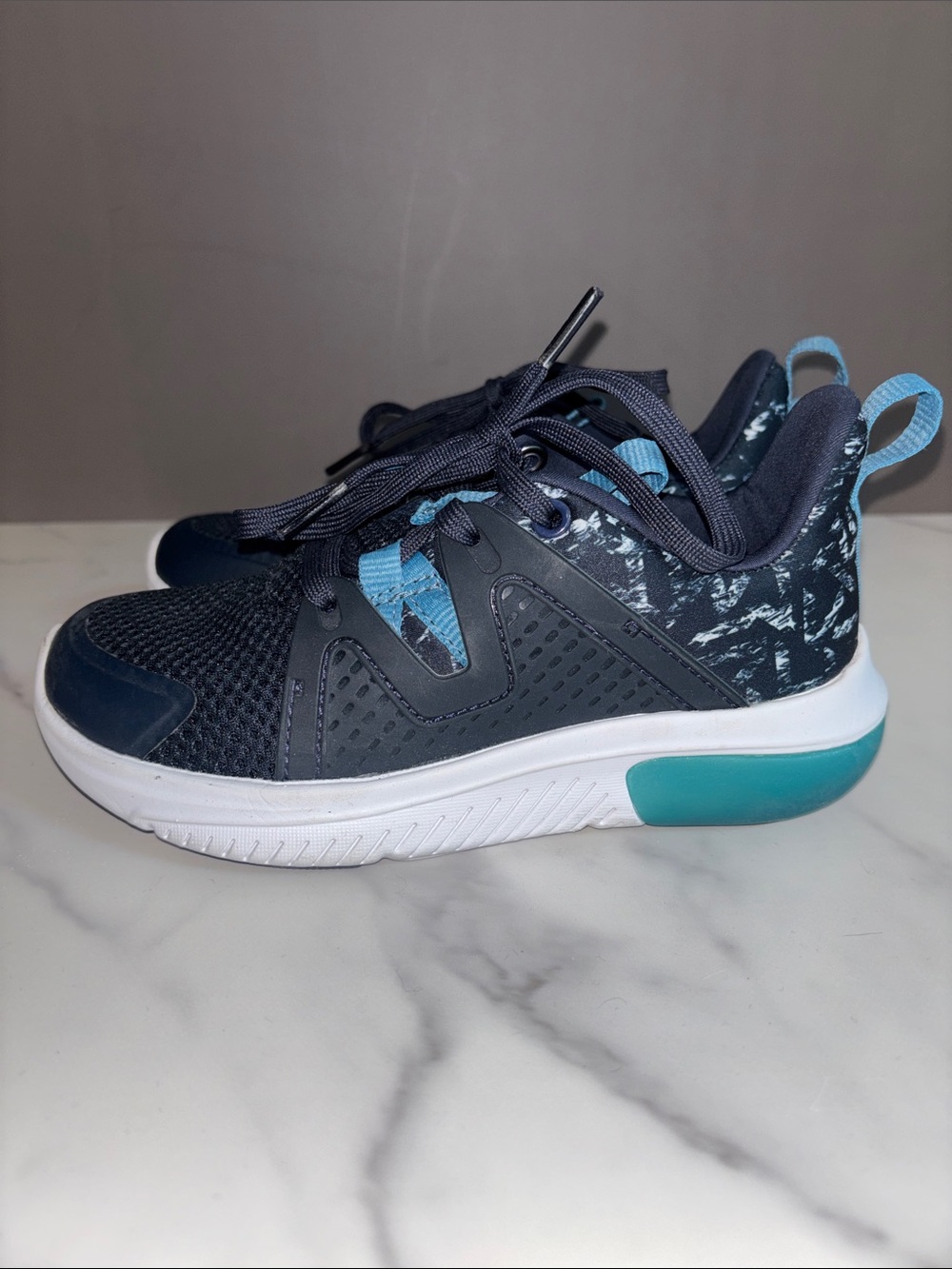 all in motion Kids Navy and Teal Athletic Sneakers
